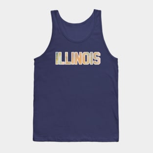 Illinois Jersey Letter State Tie Dye Pastel Tank Top